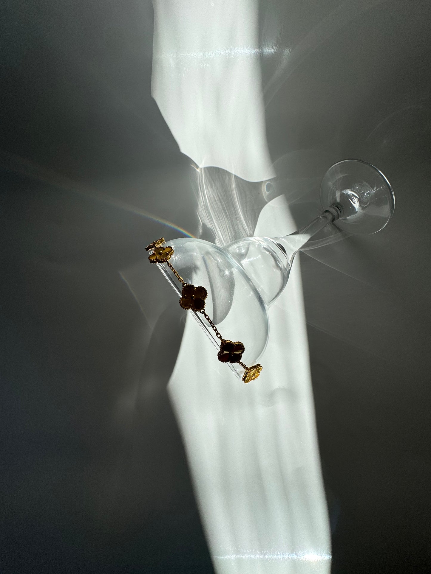 Pulsera de trebol 18 K