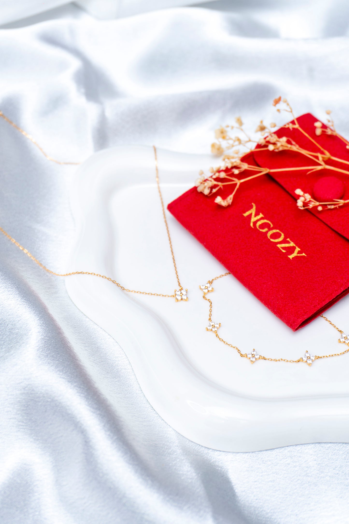 Aurora Rosa™ Set Exclusivo de Plata 925 con Brazalete Chapado en Oro