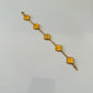 Pulsera de trebol 18 K